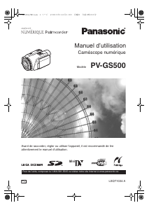 Mode d’emploi Panasonic PV-GS500 Caméscope