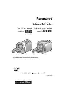 Kullanım kılavuzu Panasonic SDR-H100EG Kaydedici kamera