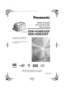 Mode d’emploi Panasonic SDR-H250EG Caméscope