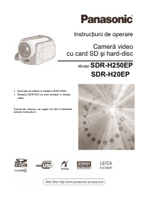 Manual Panasonic SDR-H250EP Cameră video
