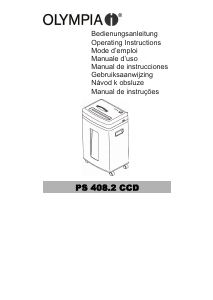 Handleiding Olympia PS 408.2 CCD Papiervernietiger