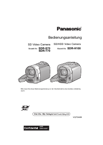 Bedienungsanleitung Panasonic SDR-T70EG Camcorder