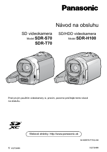 Návod Panasonic SDR-T70EP Videokamera