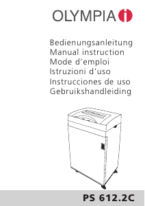 Manual Olympia PS 625.4 CCD Paper Shredder