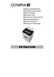 Manuale Olympia PS 706.3 CCD Distruggidocumenti