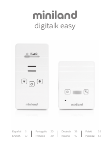 Handleiding Miniland Digitalk Easy Babyfoon