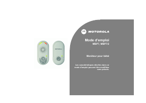 Mode d’emploi Motorola MBP7/2 Ecoute-bébé