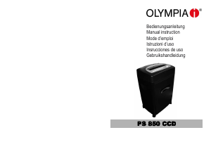 Handleiding Olympia PS 850 CCD Papiervernietiger
