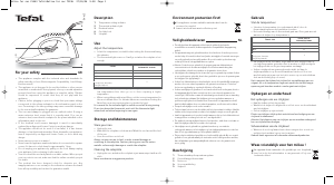 사용 설명서 테팔 FS1521E9 다리미