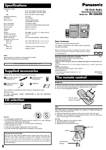 Handleiding Panasonic RC-CD600 CD speler