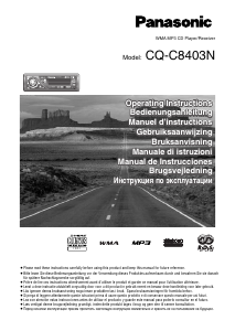 Manuale Panasonic CQ-C8403N Autoradio