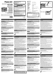 Bedienungsanleitung Panasonic RQ-A220 Kassettenrekorder