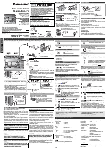 Bedienungsanleitung Panasonic RQ-LA470 Kassettenrekorder