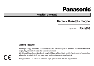Használati útmutató Panasonic RX-M40 Kazettás felvevő