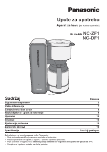 Priručnik Panasonic NC-ZF1 Aparat za kavu