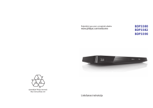 Rokasgrāmata Philips BDP3390 Blu-ray atskaņotājs