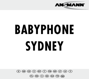 Käyttöohje Ansmann Sydney Vauvamonitori