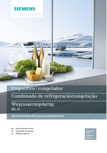 Manual de uso Siemens KS33VVW30 Refrigerador