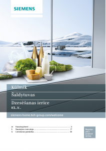 Vadovas Siemens KS36VVI3P Šaldytuvas