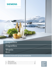 Manual de uso Siemens KS36VVW3P Refrigerador