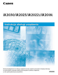 Instrukcja Canon iR2030 Drukarka wielofunkcyjna