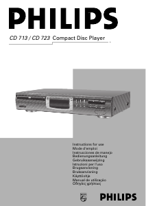 Manual de uso Philips CD723 Reproductor de CD