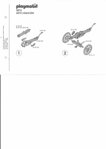 Handleiding Playmobil set 3812 Western US artillerie