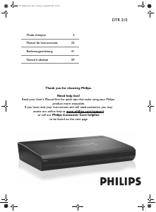 Mode d’emploi Philips DTR210 Récepteur numérique