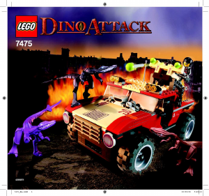Manual Lego set 7475 Dino Fire hammer vs. Mutant lizards