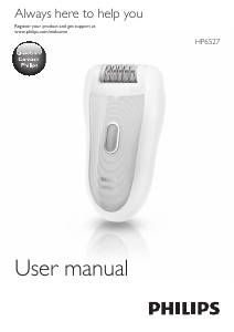 Manual Philips HP6527 SatinSoft Epilator