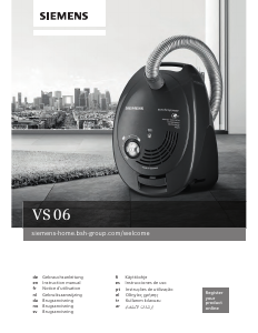 Manual Siemens VS06B110CH Aspirador