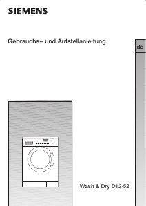 Bedienungsanleitung Siemens WD12D520EU Waschtrockner