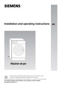 Handleiding Siemens WK14D320EU Was-droog combinatie