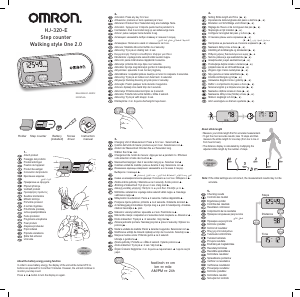 Bruksanvisning Omron HJ-320-E Walking Style One 2.0 Stegräknare