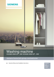Bedienungsanleitung Siemens WM12P2R09W Waschmaschine