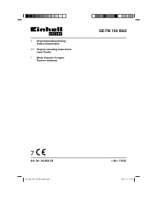Handleiding Einhell GE-TM 102 B and S Grasmaaier