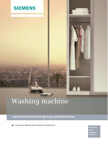 Handleiding Siemens WP08R155HK Wasmachine