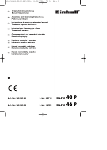 Manuál Einhell BG-PM 46 P Travní sekačka