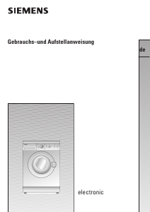 Manual de uso Siemens WXB1260FF Lavadora