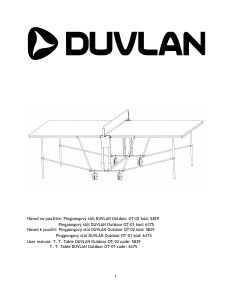 Návod Duvlan OT-01 Stôl na stolný tenis