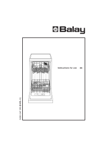 Manual Balay 3VT541XD Dishwasher