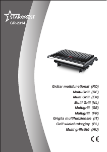 Instrukcja Starcrest GR-2314 Kontakt grill