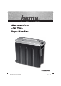 Handleiding Hama CC 718L Papiervernietiger