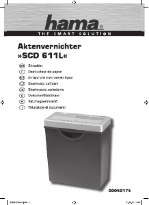 Bruksanvisning Hama SCD 611L Dokumentförstörare