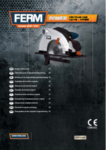 Brugsanvisning FERM CSM1033 Rundsav