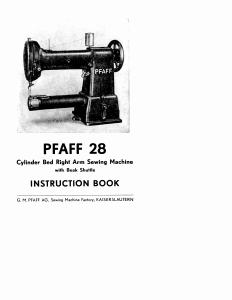 Manual Pfaff 28 Sewing Machine