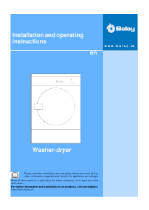 Handleiding Balay 3TW62360A Was-droog combinatie