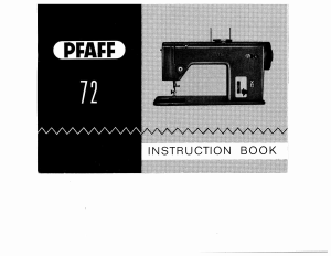 Manual Pfaff 72 Sewing Machine