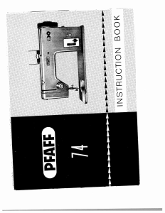 Manual Pfaff 74 Sewing Machine