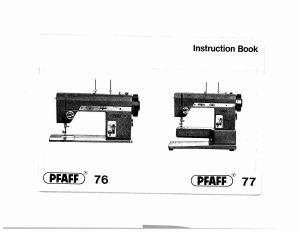 Manual Pfaff 76 Sewing Machine